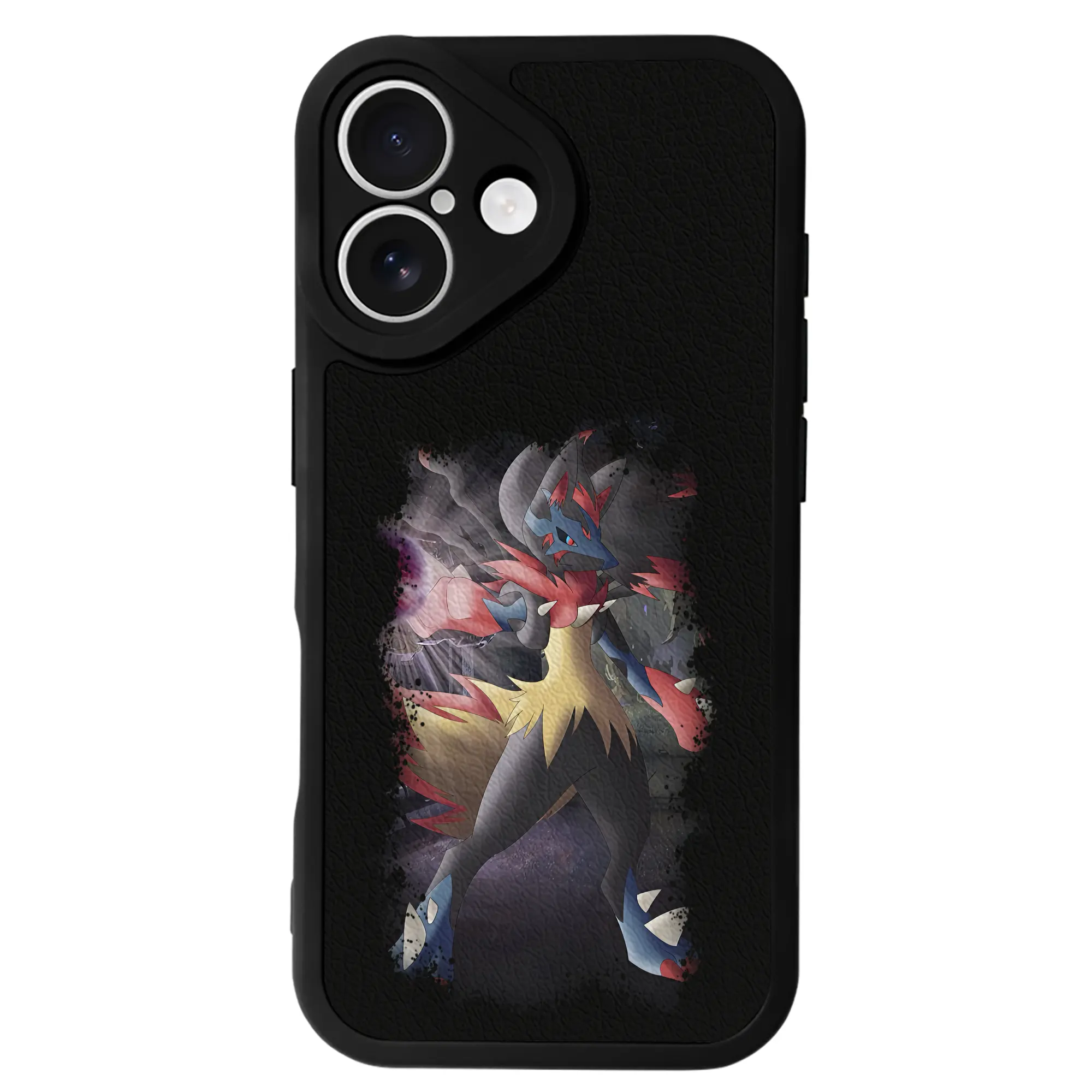 ポケモン グッズ,ルカリオ - IPhone 16シリーズ対応 ・ シリコンスマホケース ・ レザー調 ・ 高精度フィット ・ 耐衝撃 ・ ワイヤレス充電対応 ・ 精密カット